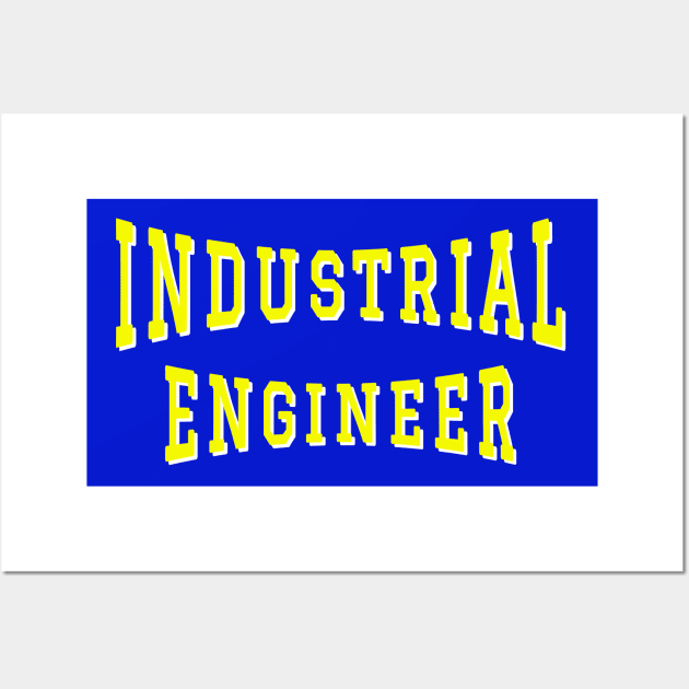 Industrial Engineer in Yellow Color Text Wall Art by The Black Panther